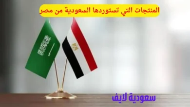 المنتجات التي تستوردها السعودية من مصر
