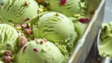 آيس كريم بنكهة ورق العنب