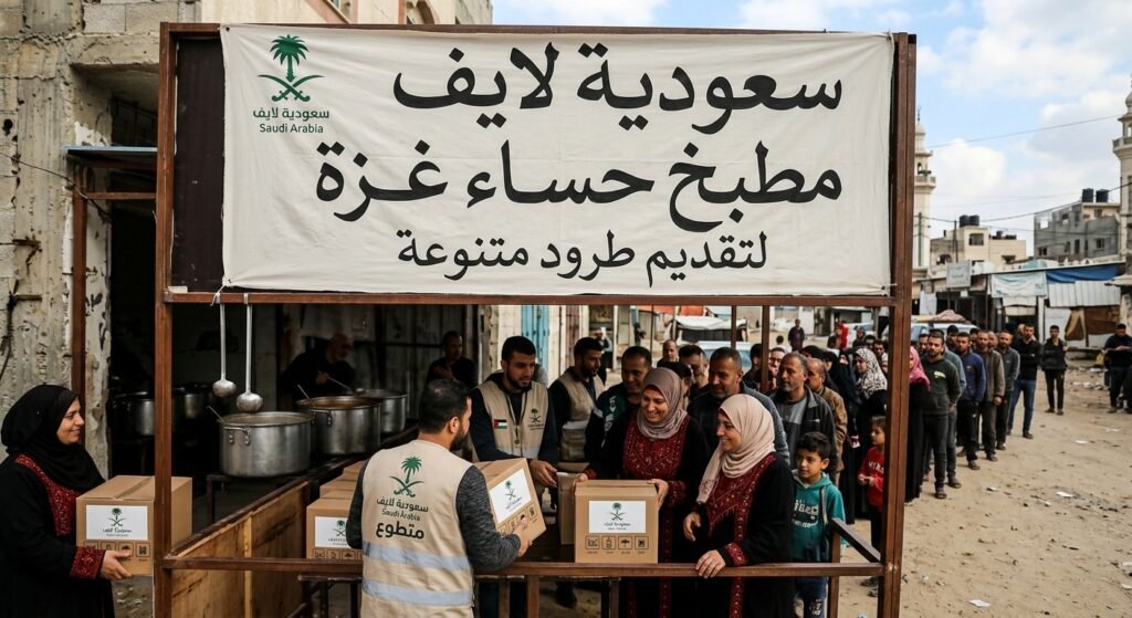 مطبخ حساء غزة لتقديم طرود متنوعة